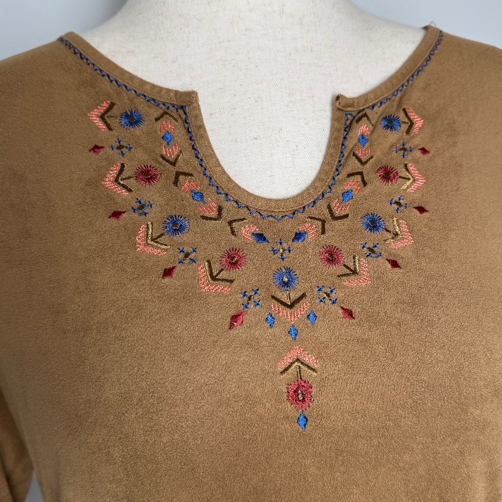 Ruby Rd. Suede Top - Picture 2 of 4